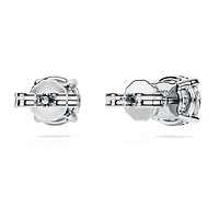 Eternity solitaire stud earrings, Lab-grown diamonds 2 ct tw, Round shape, 14K white gold by SWAROVSKI