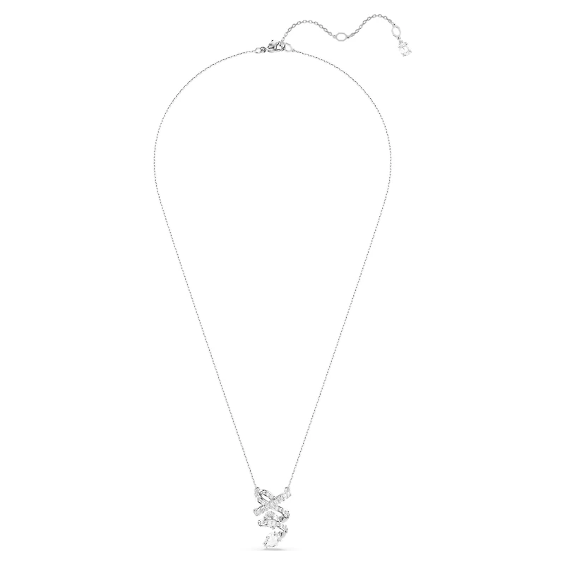 Hyperbola pendant, Mixed cuts, White, Rhodium plated by SWAROVSKI