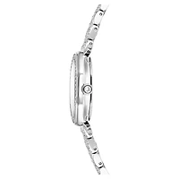 Dextera octagon watch, Swiss Made, Metal bracelet, Silver Tone, Stainless steel by SWAROVSKI