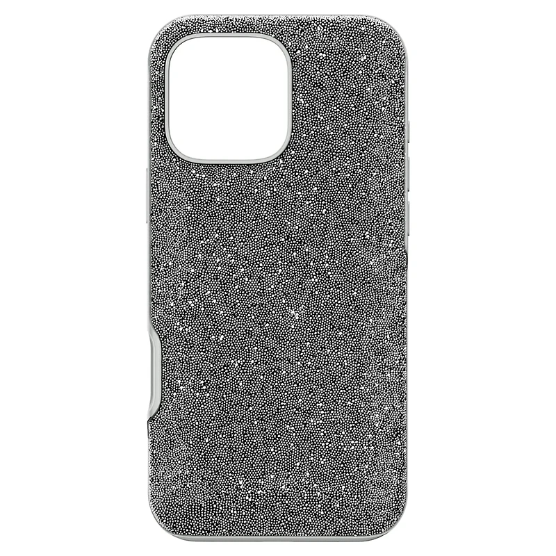 High smartphone case, iPhone® 16 Pro Max, Silver Tone by SWAROVSKI