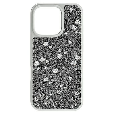 High smartphone case, Scattered design, iPhone® 16 Pro, Silver Tone