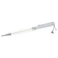 Crystalline ballpoint pen, Eiffel tower, White, Chrome plated by SWAROVSKI