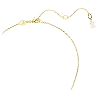 Snake pendant, Crystal pearl, Mixed cuts, Year of the Snake, White, Gold-tone plated by SWAROVSKI