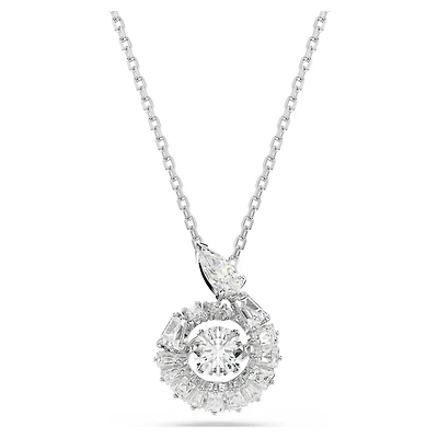 Snake pendant, Mixed cuts, Year of the Snake, White, Rhodium plated