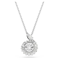 Snake pendant, Mixed cuts, Year of the Snake, White, Rhodium plated by SWAROVSKI
