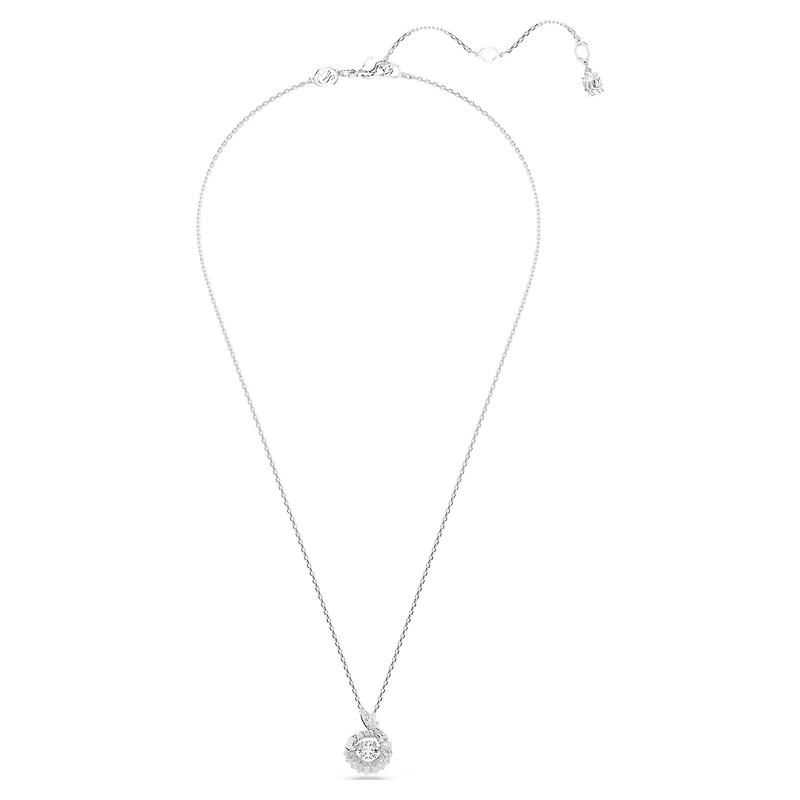 Snake pendant, Mixed cuts, Year of the Snake, White, Rhodium plated by SWAROVSKI