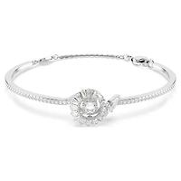 Snake bracelet, Mixed cuts, Year of the Snake, White, Rhodium plated by SWAROVSKI