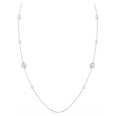 Snake strandage, Crystal pearl, Mixed cuts, Year of the Snake, White, Rhodium plated