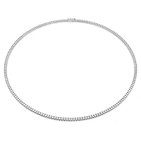 Eternity necklace, Lab-grown diamonds 7 ct tw, Round shape, 14K white gold by SWAROVSKI