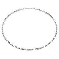 Eternity necklace, Lab-grown diamonds 7 ct tw, Round shape, 14K white gold by SWAROVSKI