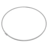 Eternity necklace, Lab-grown diamonds 7 ct tw, Round shape, 14K white gold by SWAROVSKI