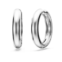 Eternity hoop earrings, Lab-grown diamonds 2 ct tw, Round shape, 14K white gold by SWAROVSKI