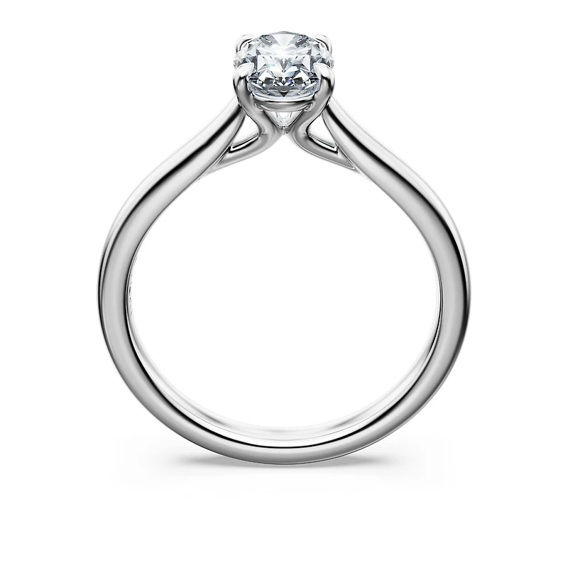 Eternity solitaire ring, Lab-grown diamonds ct tw, Oval shape