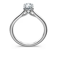 Eternity solitaire ring, Lab-grown diamonds ct tw, Oval shape