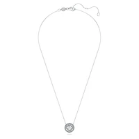 Eternity halo solitaire pendant, Lab-grown diamonds 2 ct tw, Round shape, 14K white gold by SWAROVSKI