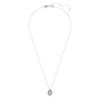 Eternity halo solitaire pendant, Lab-grown diamonds 1 ct tw, Pear shape, 14K white gold by SWAROVSKI