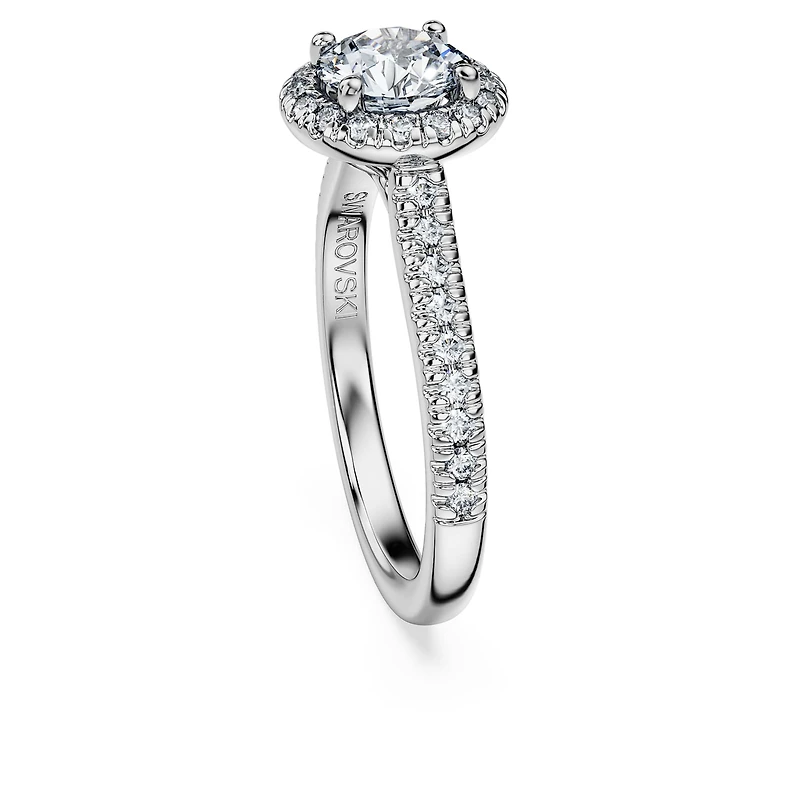 Eternity halo solitaire ring, Lab-grown diamonds ct tw, Round shape