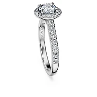 Eternity halo solitaire ring, Lab-grown diamonds ct tw, Round shape