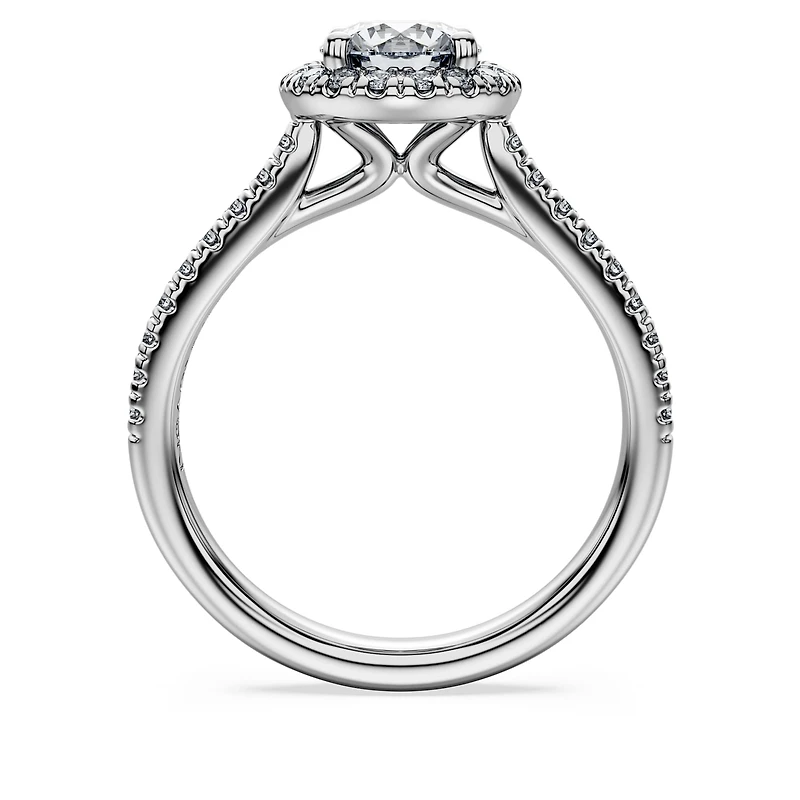 Eternity halo solitaire ring, Lab-grown diamonds ct tw, Round shape