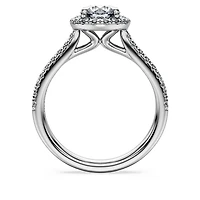 Eternity halo solitaire ring, Lab-grown diamonds ct tw, Round shape