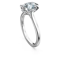 Eternity solitaire ring, Lab-grown diamonds ct tw, Oval cut