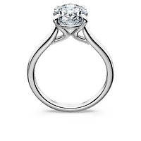 Eternity solitaire ring, Lab-grown diamonds 3 ct tw, Oval cut, 14K white gold