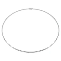 Eternity Tennis necklace, Lab-grown diamonds 3 ct tw, Round shape, 14K white gold by SWAROVSKI