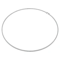 Eternity Tennis necklace, Lab-grown diamonds 3 ct tw, Round shape, 14K white gold by SWAROVSKI