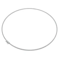 Eternity Tennis necklace, Lab-grown diamonds 3 ct tw, Round shape, 14K white gold by SWAROVSKI