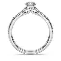 Eternity solitaire ring, Lab-grown diamonds 0.7 ct tw, Round shape, 14K white gold