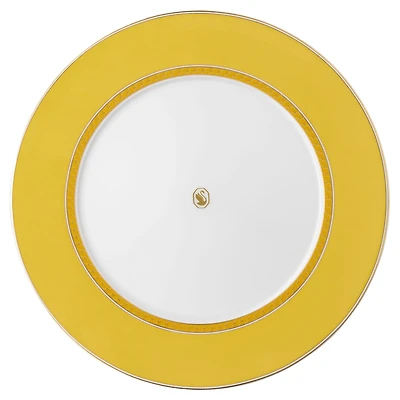 Signum dinner plate, Porcelain, Yellow