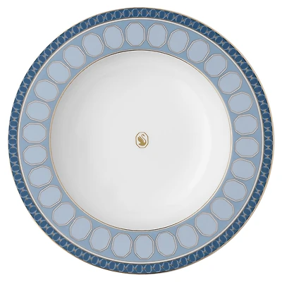 Signum soup plate, Porcelain, Blue