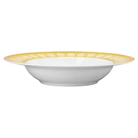 Signum soup plate, Porcelain, Yellow by SWAROVSKI