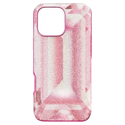 High smartphone case, Crystal print motif, iPhone® 16 Pro Max, Pink