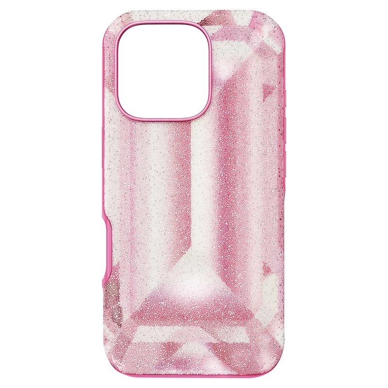 High smartphone case, Crystal print motif, iPhone® 16 Pro, Pink by SWAROVSKI