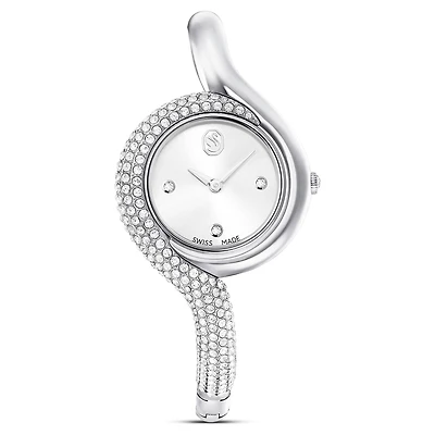 Dextera asymmetric watch, Swiss Made, Metal bracelet, Silver Tone, Stainless steel