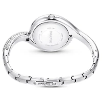 Dextera asymmetric watch, Swiss Made, Metal bracelet, Silver tone, Stainless Steel by SWAROVSKI