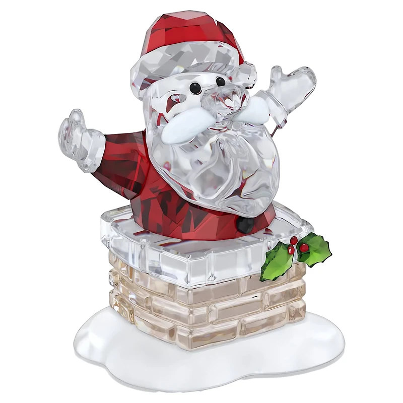 Holiday Cheers Santa Claus and Chimney by SWAROVSKI
