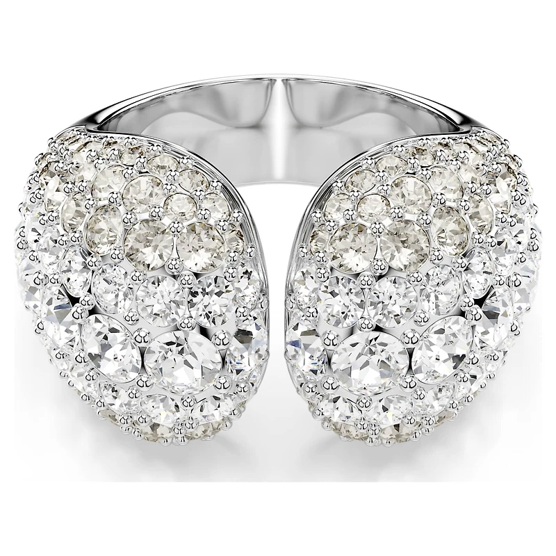 Sublima cocktail ring, Round cut, White, Rhodium plated by SWAROVSKI