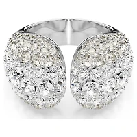 Sublima cocktail ring, Round cut, White, Rhodium plated by SWAROVSKI
