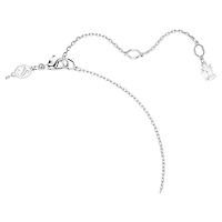 Stilla Attract pendant, Square cut, White, Rhodium plated by SWAROVSKI