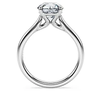 Eternity solitaire ring, Lab-grown diamonds 2 ct tw, Round shape, 14K white gold