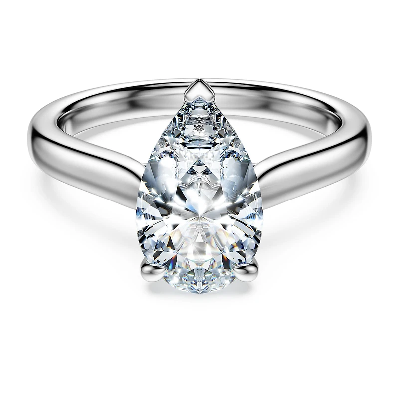 Eternity solitaire ring, Lab-grown diamonds ct tw, Pear shape