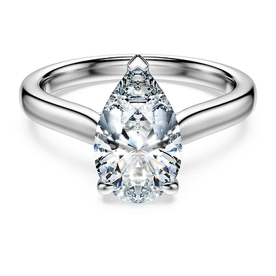 Eternity solitaire ring, Lab-grown diamonds ct tw, Pear shape