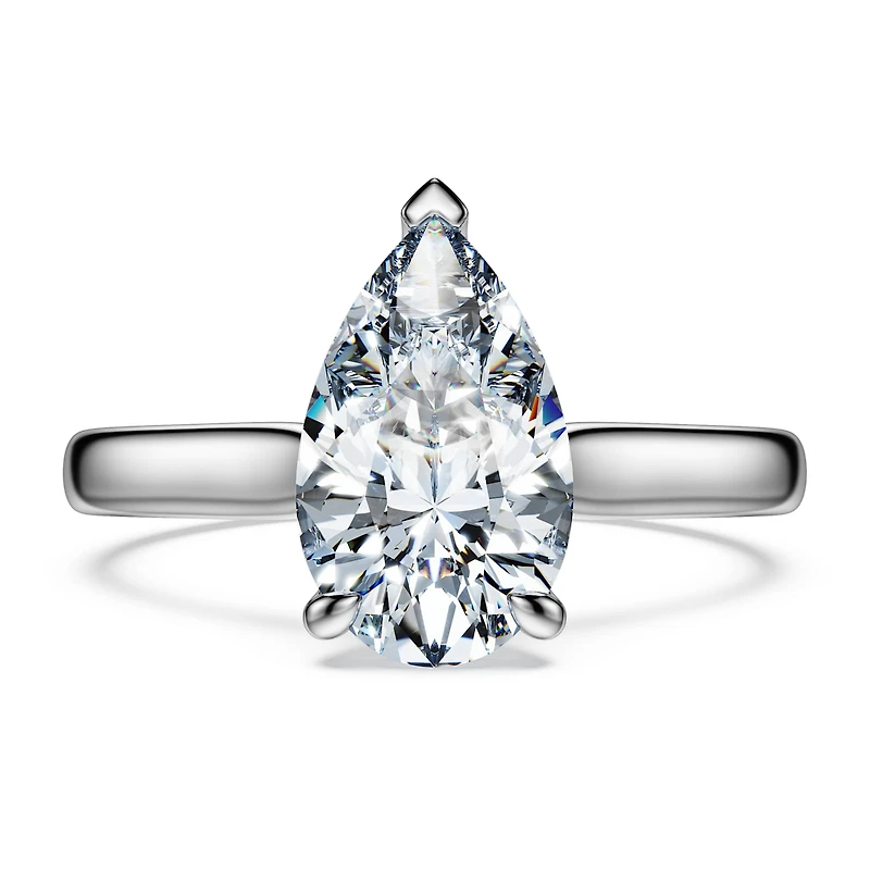 Eternity solitaire ring, Lab-grown diamonds ct tw, Pear shape
