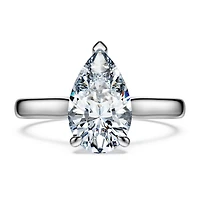 Eternity solitaire ring, Lab-grown diamonds ct tw, Pear shape