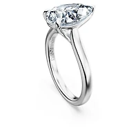 Eternity solitaire ring, Lab-grown diamonds 3 ct tw, Pear cut, 14K white gold