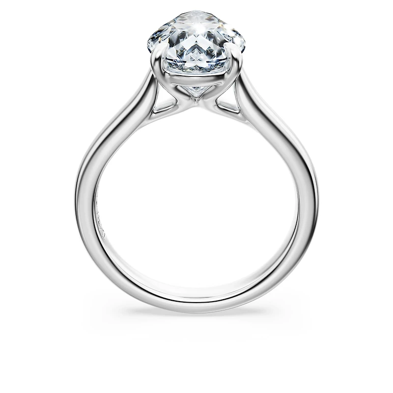 Eternity solitaire ring, Lab-grown diamonds 3 ct tw, Pear cut, 14K white gold