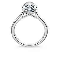 Eternity solitaire ring, Lab-grown diamonds 3 ct tw, Pear cut, 14K white gold