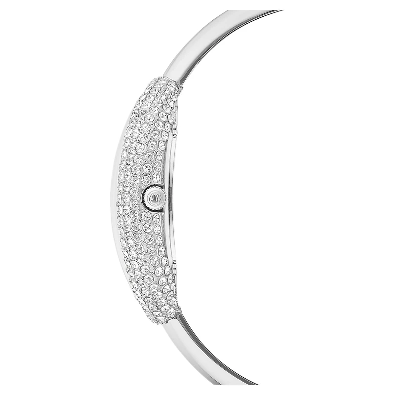 Imber bangle watch, Swiss Made, Metal bracelet, Silver Tone, Stainless steel by SWAROVSKI